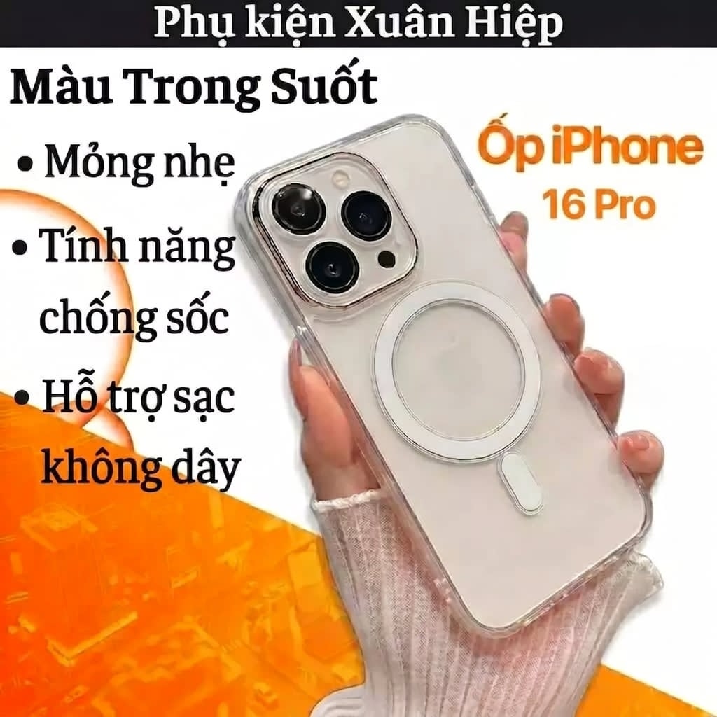 Ốp lưng Iphone 16 pro clear case